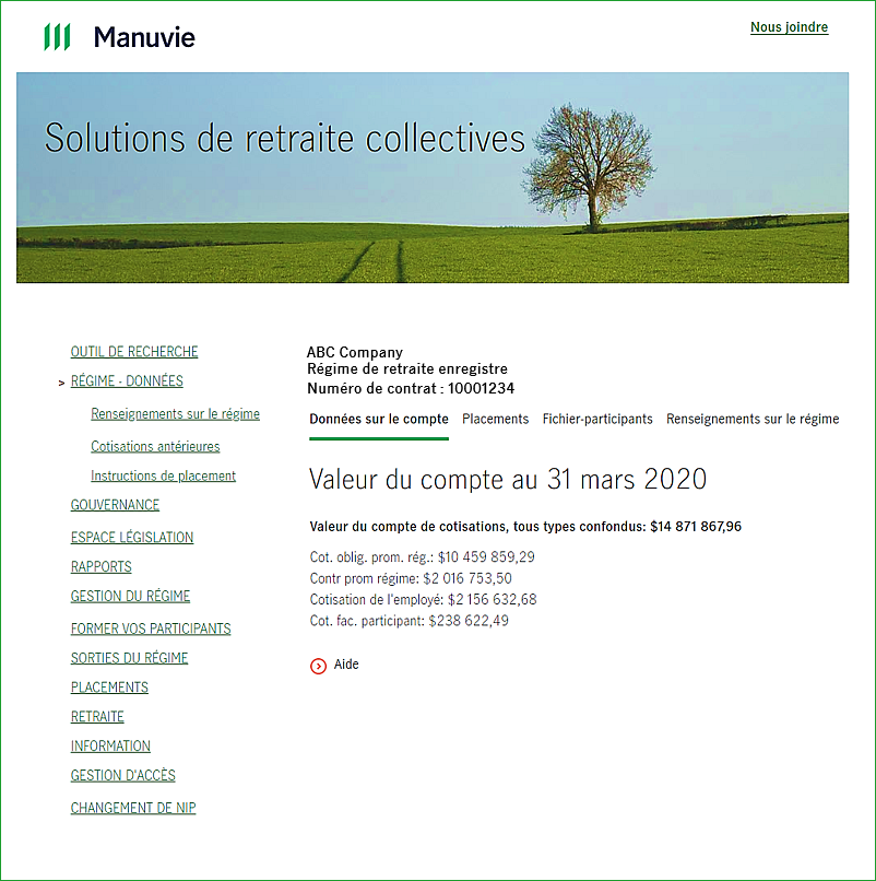 solutions de retraite collectives site sécurisé des promoteurs de régime