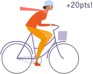 Illustration d'un cycliste