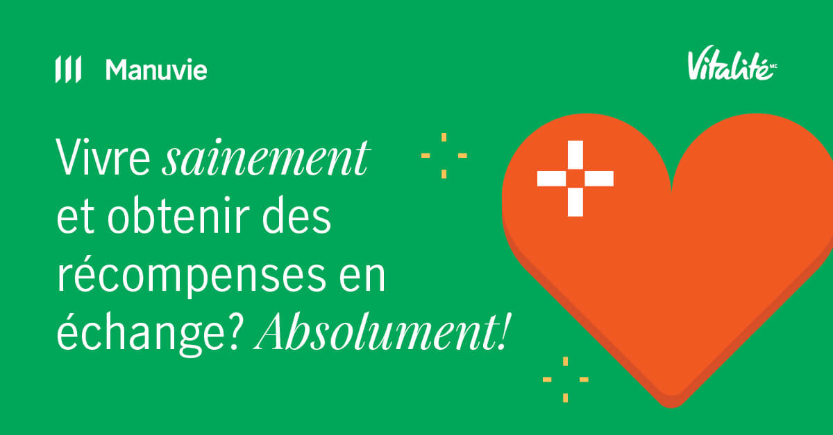 Option 2 - Graphic illustration of heart:  Living healthy and getting rewarded for it? Absolutely!